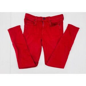 Rag & Bone Skinny Zipper Leg Red Jeans women’s size 28